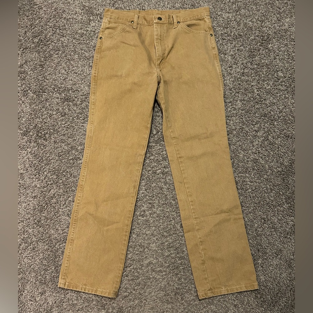 Wrangler Men's Cowboy Cut Silver Edition Khaki Jeans 32x32